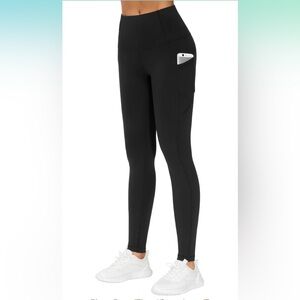THE GYM PEOPLE Thick High Waist Yoga Pants with Pockets Tummy Control Le…